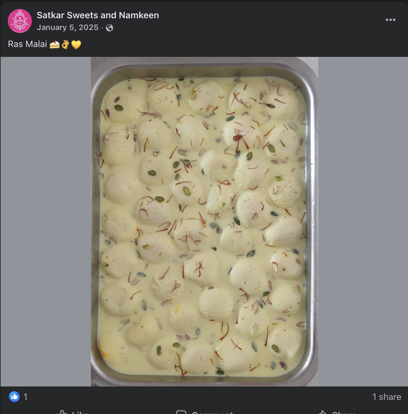 Delicious Ras Malai